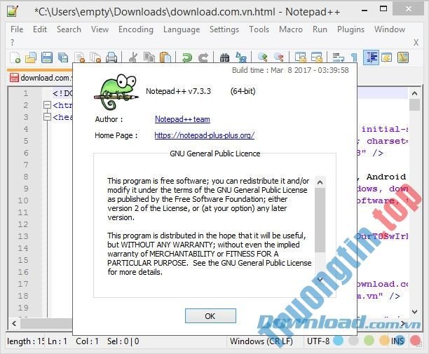 Download Notepad++ 8.1.5 – Tải Notepad++ Portable – Soạn thảo lập trình