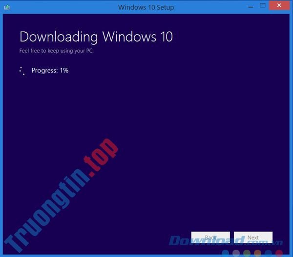 Quá trình cập nhật Windows 10 