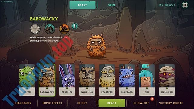 Lựa&nbsp;chọn&nbsp;chiến&nbsp;binh&nbsp;thú&nbsp;với&nbsp;thuộc&nbsp;tính,&nbsp;bộ&nbsp;kỹ&nbsp;năng&nbsp;riêng&nbsp;biệt