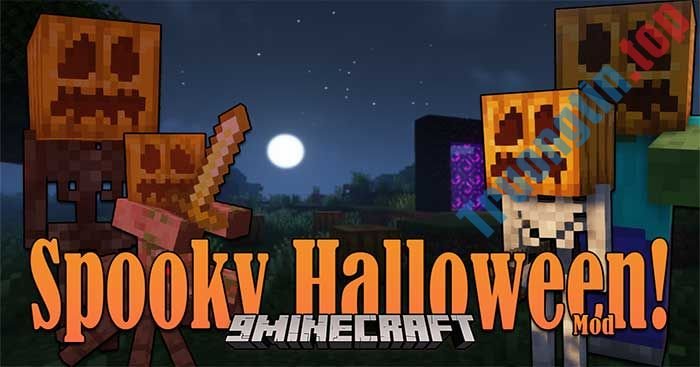 Spooky Halloween! Mod cho phép các xác sống spawn với một quả bí ngô trên đầu