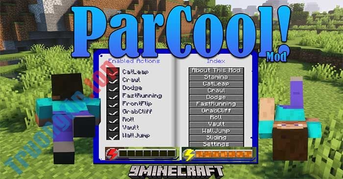 ParCool! Mod sẽ thêm các chuyển động và tương tác mới cho nhân vật vào Minecraft