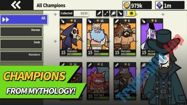 Chơi với các tướng được lấy từ thần thoại trong game Arena Tactics