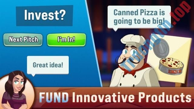 Download Shark Tank Tycoon cho Android 1.37 - Game trở thành Shark trong Shark Tank 2 Nghe chào hàng và quyết định đầu tư hay không