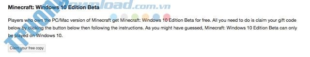 Download Minecraft for Windows 10