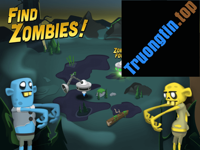 Tìm và bắt zombie trong game Zombie Catchers 