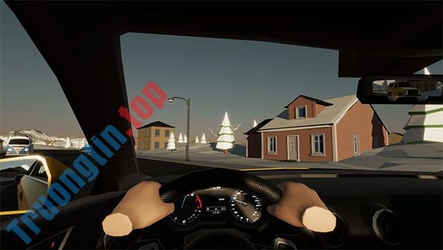 Lái xe tự do trong chế độ Free Roam của Car Parking Simulator game