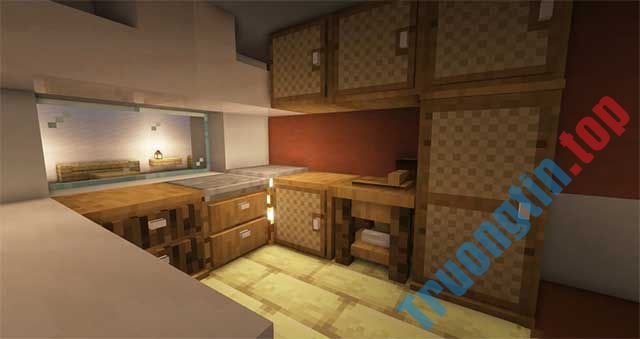 Furnish Mod 1.16.5 sẽ cung cấp cho bạn những món đồ nội thất bằng gỗ Sồi