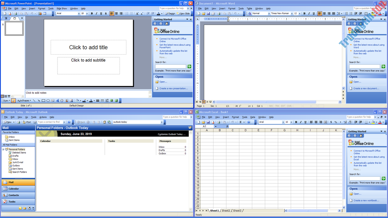 Tải Microsoft Office 2003 Link Tải Google Drive OneDrive