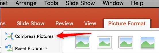 Nén hình ảnh PowerPoint trên Mac 