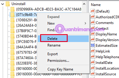 Nhấn&nbsp;Delete&nbsp;để&nbsp;xóa&nbsp;phần&nbsp;mềm