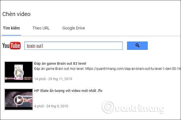 Hiện&nbsp;video&nbsp;YouTube