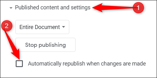 Click&nbsp;vào&nbsp;Published&nbsp;Content&nbsp;and&nbsp;Settings