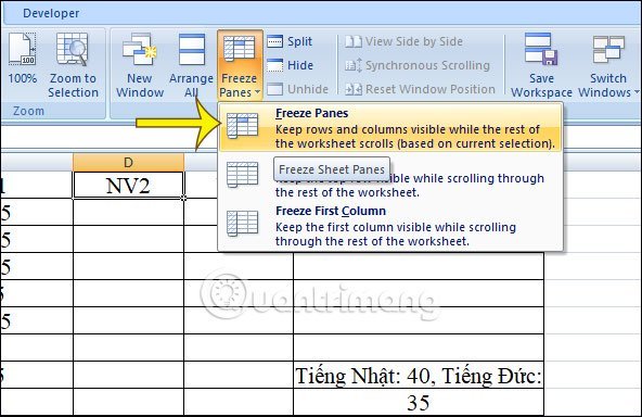 Cố&nbsp;định&nbsp;nhiều&nbsp;cột&nbsp;