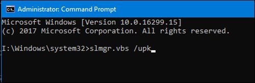 Đầu&nbsp;tiên,&nbsp;gỡ&nbsp;bỏ&nbsp;cài&nbsp;đặt&nbsp;product&nbsp;key&nbsp;từ&nbsp;máy&nbsp;tính&nbsp;Windows&nbsp;10&nbsp;của&nbsp;bạn: