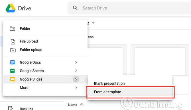 Chọn&nbsp;From&nbsp;a&nbsp;template