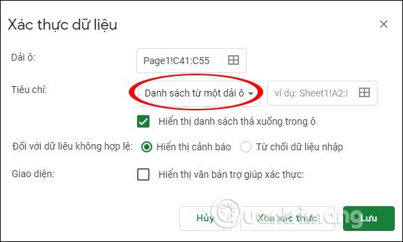 Chọn&nbsp;danh&nbsp;sách&nbsp;là&nbsp;phạm&nbsp;vi&nbsp;ô&nbsp;