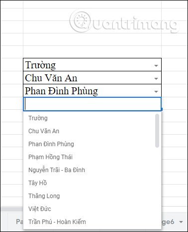 Danh&nbsp;sách&nbsp;thả&nbsp;xuống&nbsp;