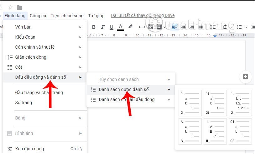 Chọn&nbsp;kiểu&nbsp;danh&nbsp;sách&nbsp;