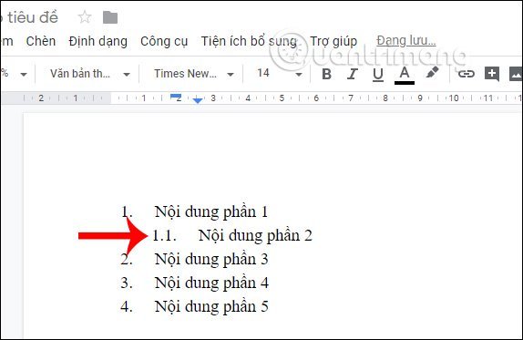 List&nbsp;cấp&nbsp;độ&nbsp;2&nbsp;