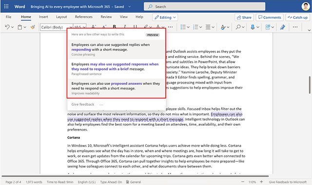 Rewrite là gì trong Microsoft Word?