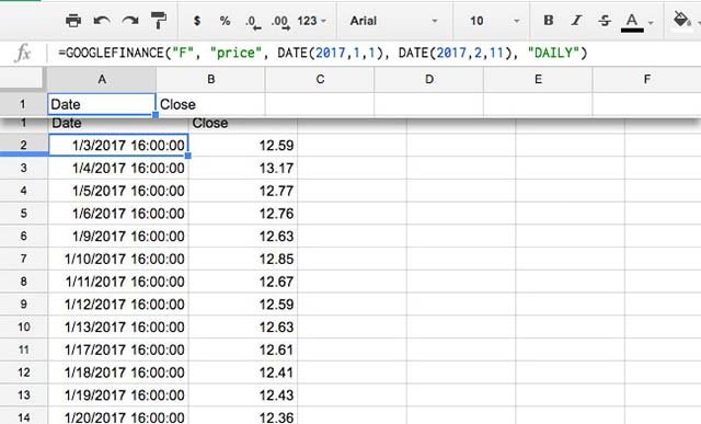 Theo dõi thị trường chứng khoán với Google Sheets