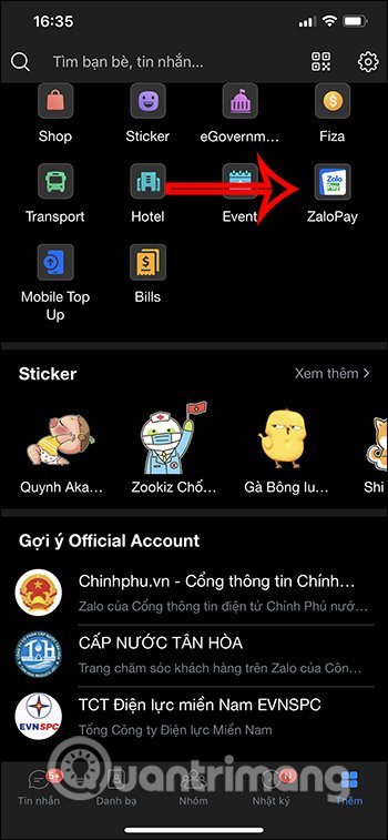 Chọn&nbsp;ZaloPay&nbsp;