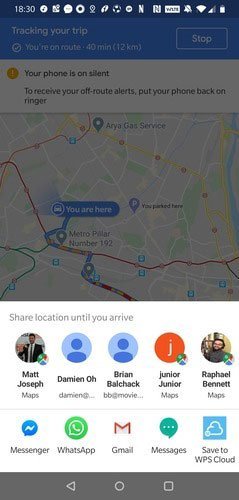 Cách nhận thông báo Google Maps khi lái xe sai hướng