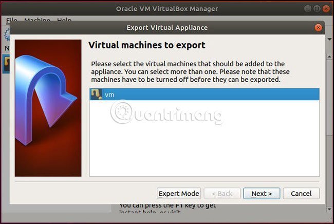 Hãy&nbsp;nhấp&nbsp;vào&nbsp;Export&nbsp;Appliance