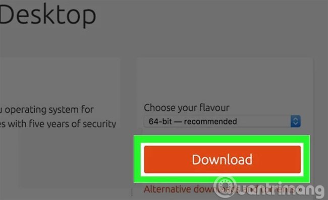 Nhấp chuột vào nút “Begin Download” (Bắt đầu tải về) để tiến hành tải Ubuntu (gnome).
