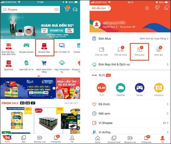 Mua&nbsp;hàng&nbsp;trên&nbsp;Shopee&nbsp;Mall&nbsp;