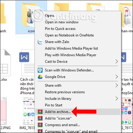 Tùy&nbsp;chọn&nbsp;nén&nbsp;file