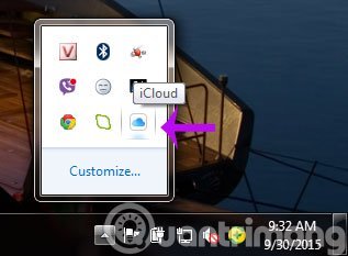 Biểu&nbsp;tượng&nbsp;iCloud&nbsp;dưới&nbsp;thanh&nbsp;Taskbar