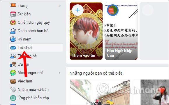 Trò&nbsp;chơi&nbsp;trên&nbsp;Facebook