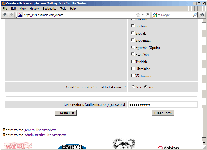 Cài&nbsp;đặt&nbsp;và&nbsp;cấu&nbsp;hình&nbsp;Mailman&nbsp;(với&nbsp;Postfix)&nbsp;trên&nbsp;Debian&nbsp;Squeeze&nbsp;