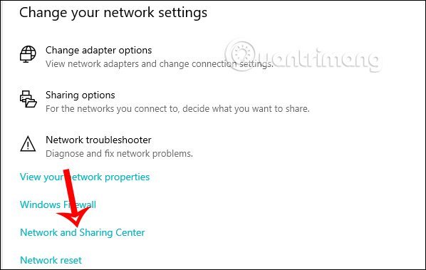 Network and Sharing Center
