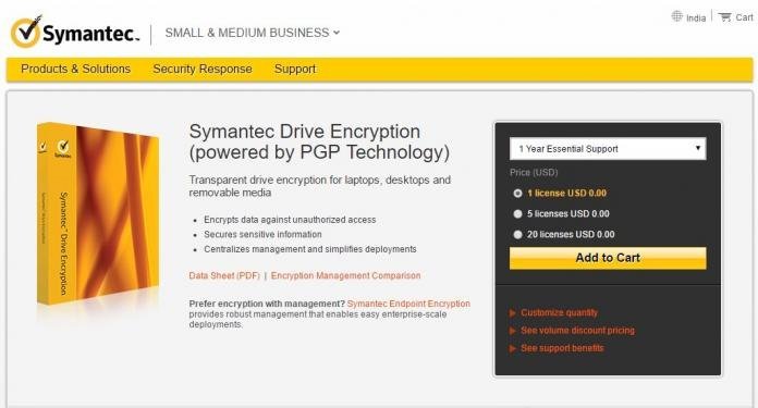Phần mềm Symantec Drive Encryption