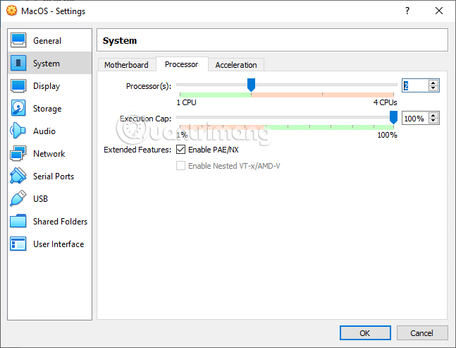 Đảm&nbsp;bảo&nbsp;hộp&nbsp;Enable&nbsp;PAE/NX&nbsp;được&nbsp;chọn