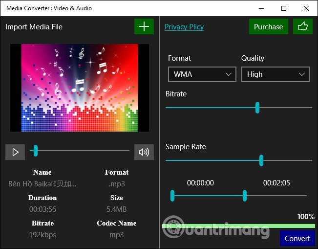 Cách dùng Media Converter convert video, âm thanh