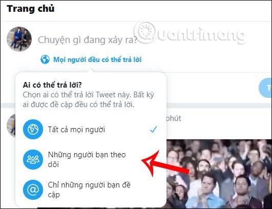 Chọn chế độ người rep