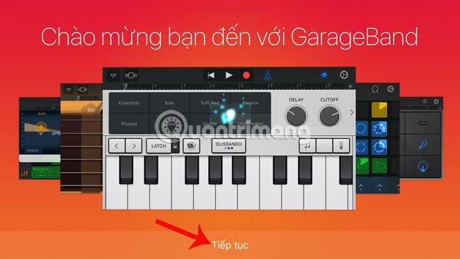 Giao&nbsp;diện&nbsp;GarageBand
