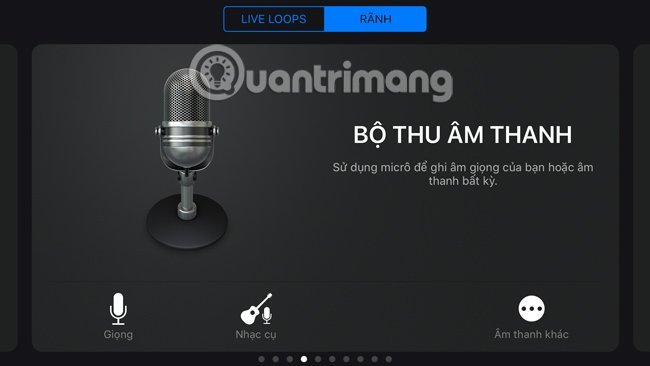 Nhấn&nbsp;chọn&nbsp;Bộ&nbsp;thu&nbsp;âm&nbsp;thanh