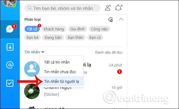 Lọc&nbsp;tin&nbsp;nhắn&nbsp;từ&nbsp;người&nbsp;lạ