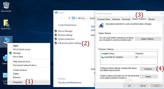 Mở&nbsp;System&nbsp;Restore