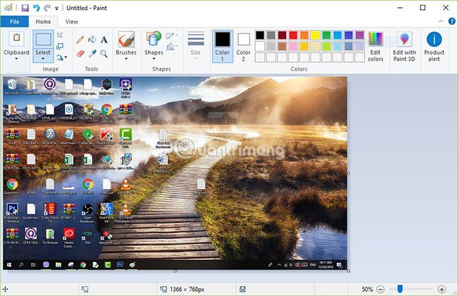 Dán&nbsp;ảnh&nbsp;chụp&nbsp;màn&nbsp;hình&nbsp;vào&nbsp;Paint