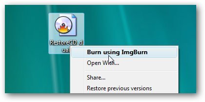 Chọn&nbsp;Burn&nbsp;using&nbsp;ImgBurn