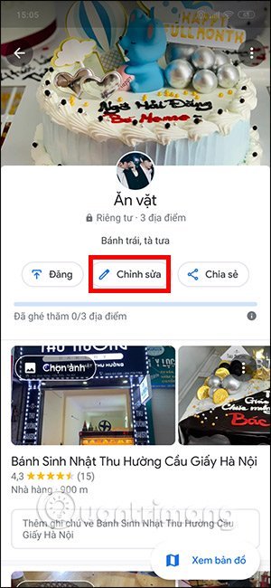 Cách tạo và chia sẻ địa điểm yêu thích trên Google Maps 6 Chia sẻ