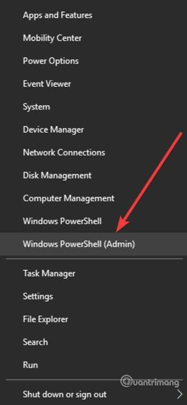 Chọn&nbsp;Windows&nbsp;PowerShell&nbsp;(Admin)