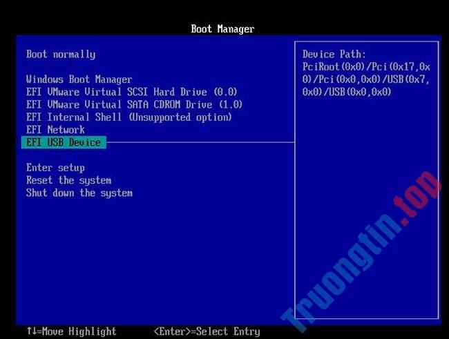 Vào BIOS để boot Windows từ USB