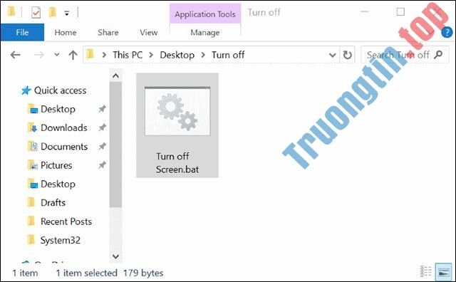 Dùng&nbsp;script&nbsp;có&nbsp;sẵn&nbsp;Turn&nbsp;Off&nbsp;Screen&nbsp;rất&nbsp;nhanh&nbsp;