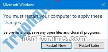 Nhấn&nbsp;vào&nbsp;Restart&nbsp;Now&nbsp;để&nbsp;khởi&nbsp;động&nbsp;lại&nbsp;máy&nbsp;tính